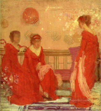 Harmony in Flesh Colour and Red James Abbott McNeill Whistler Oil Paintings